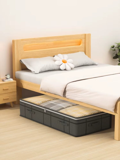 Large Foldable Under-Bed Clothes Storage Bag - Versatile Organizer for Quilts and Apparel in Bedroom or Dormitory