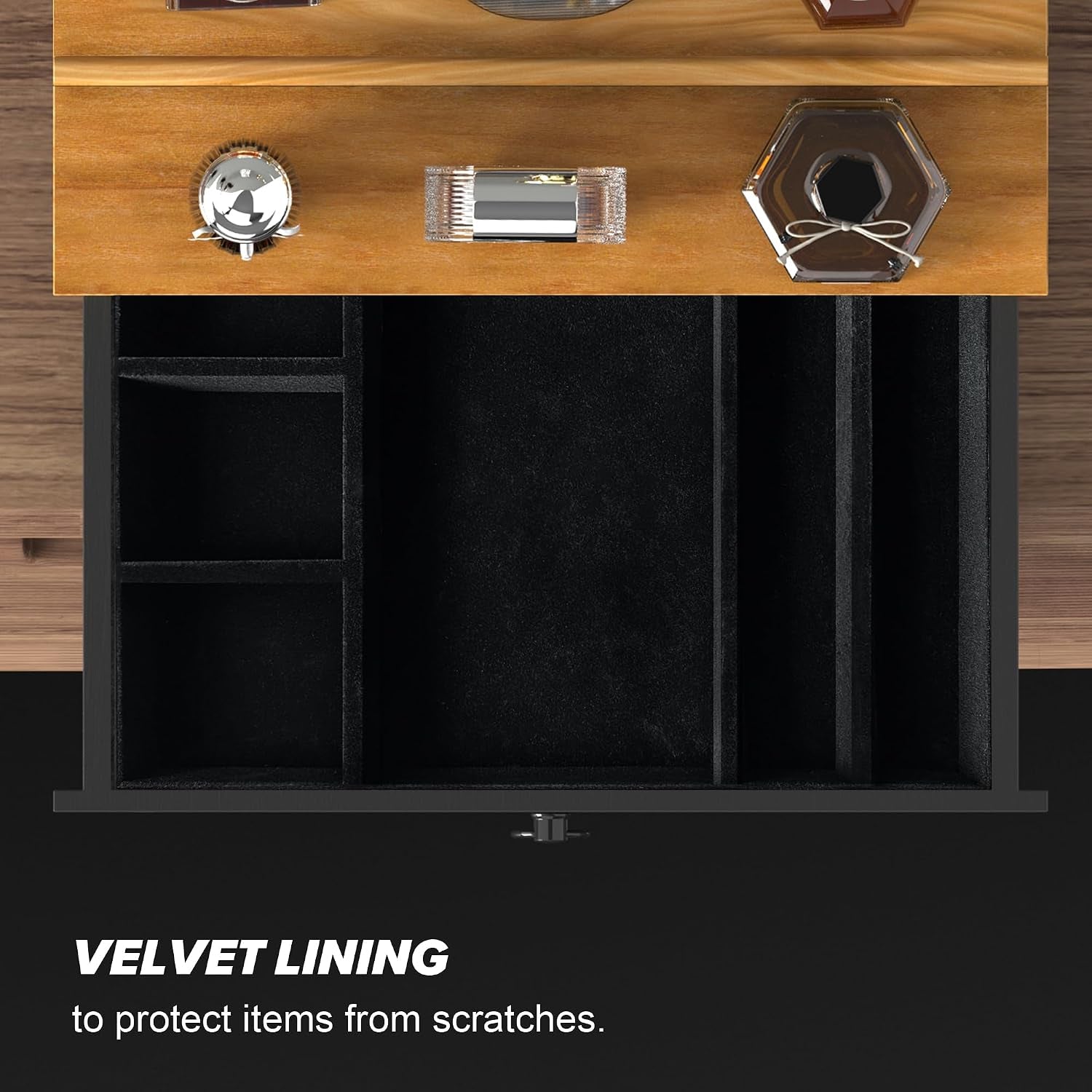 Cologne Organizer for Men, 3 Tier Perfume Stand, Cologne Shelf with Drawer and Hidden Compartment Perfume Display Holder, a Gift for Men