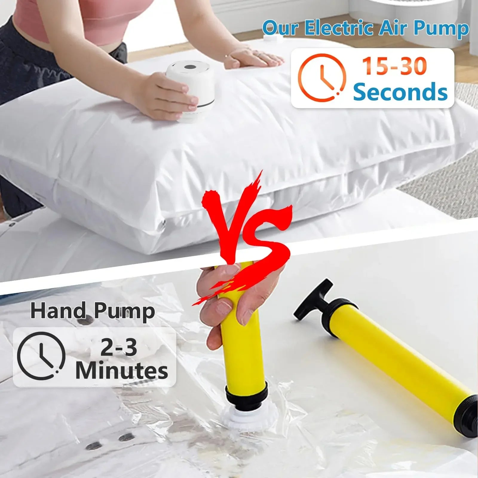 Electric Air Pump for Vacuum Bags, EU, USA, UK, Japan Plug, Suitable for Clothes Storage Bags Labor-Saving Compression Tool